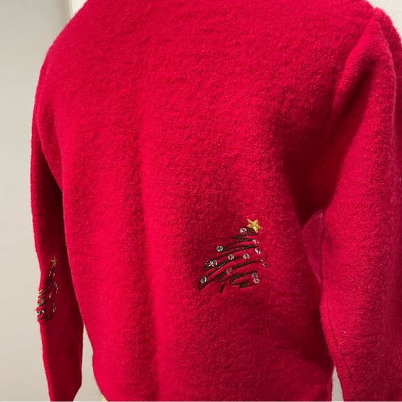 Karen Scott Wool Christmas Cardigan - Picture 9 of 13